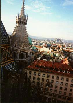 St Stephan's roof view